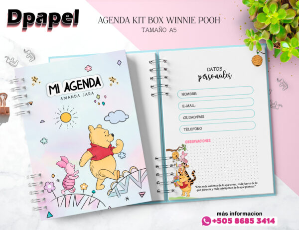 Agenda Kit Box Winnie Pooh